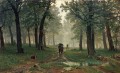 オークの森の古典的な風景の雨 Ivan Ivanovich